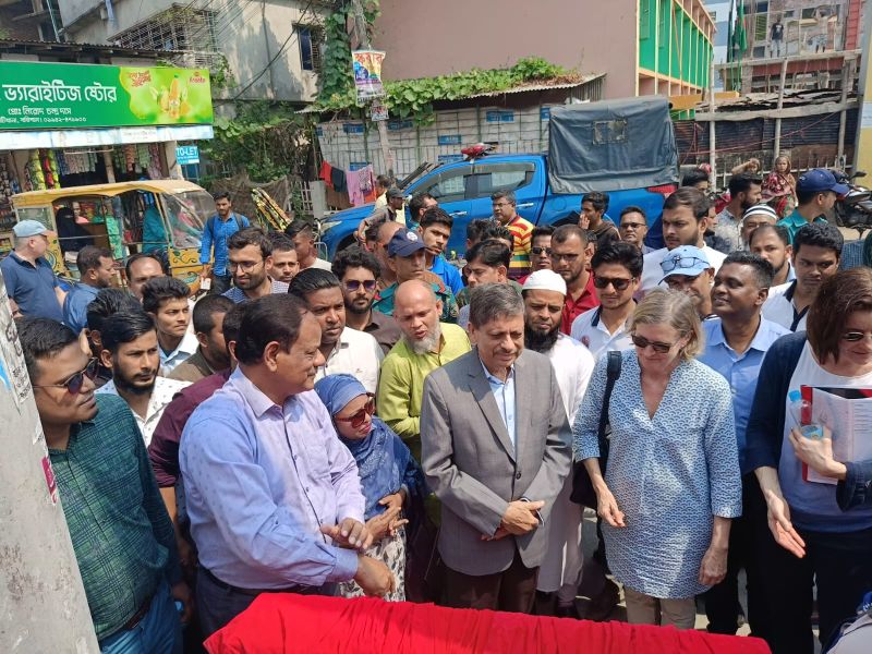 Inauguration Ceremony of Renewal and Raising of Vatikhana Road & Polashpur Road under Climate Change Adapted Urban Development (CCAUD) Programme for Barisal Component Phase-1.